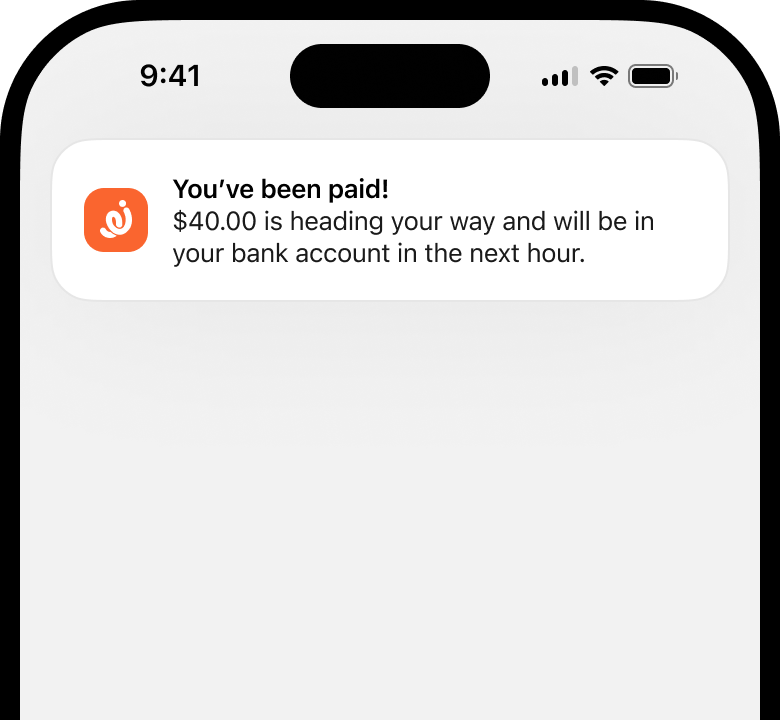 Instant confirmation