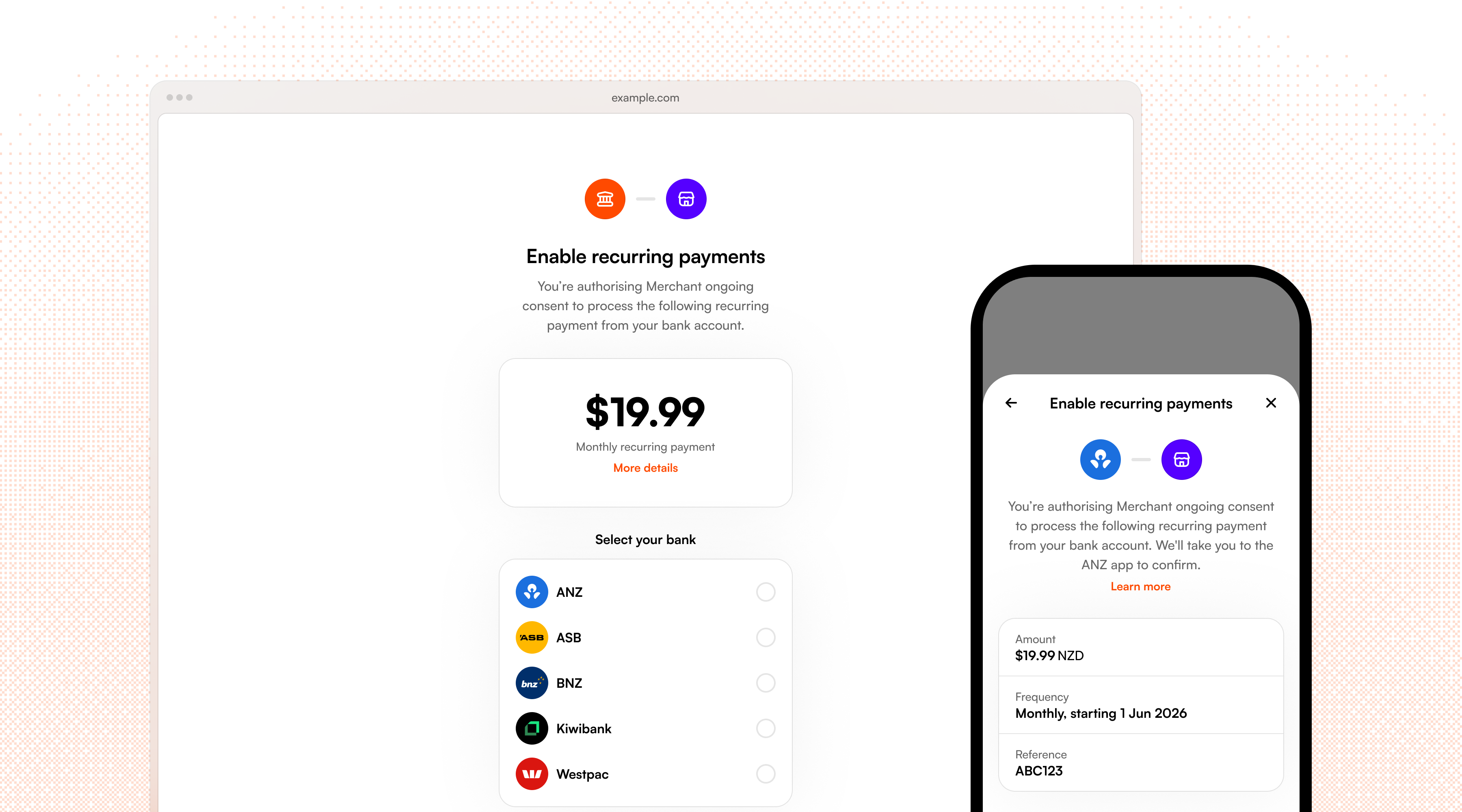 Recurring payments with Volley